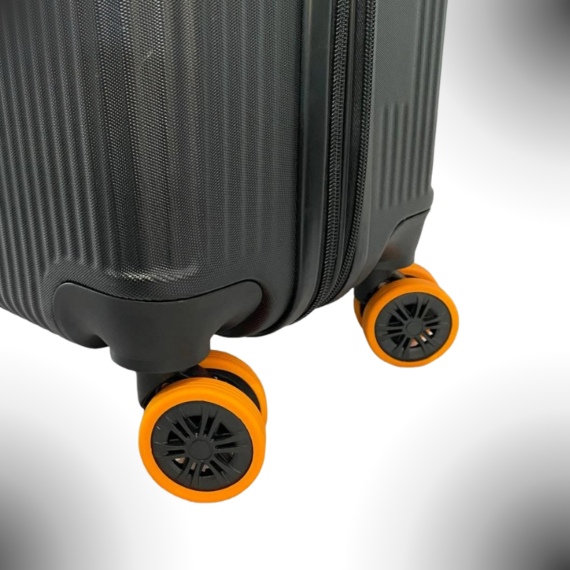 Capa Silicone para Rodinhas de Mala Bagagem Anti Ruído - Kit c/ 8 Cor:Laranja