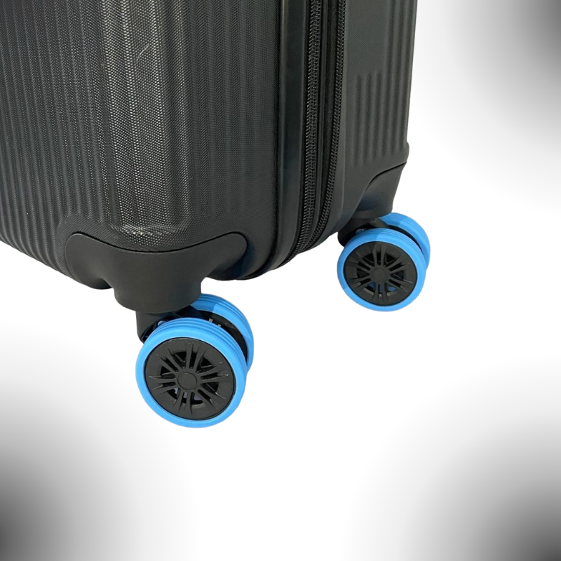 Capa Silicone para Rodinhas de Mala Bagagem Anti Ruído - Kit c/ 8 Cor:Azul