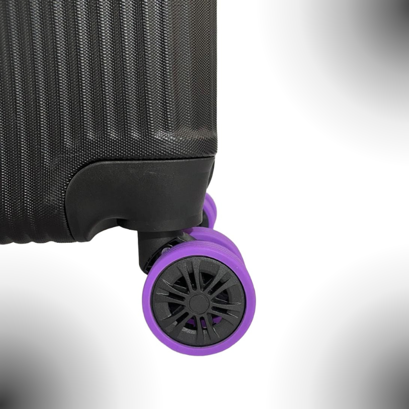 Capa Silicone para Rodinhas de Mala Bagagem Anti Ruído - Kit c/ 8 Cor:Lilás