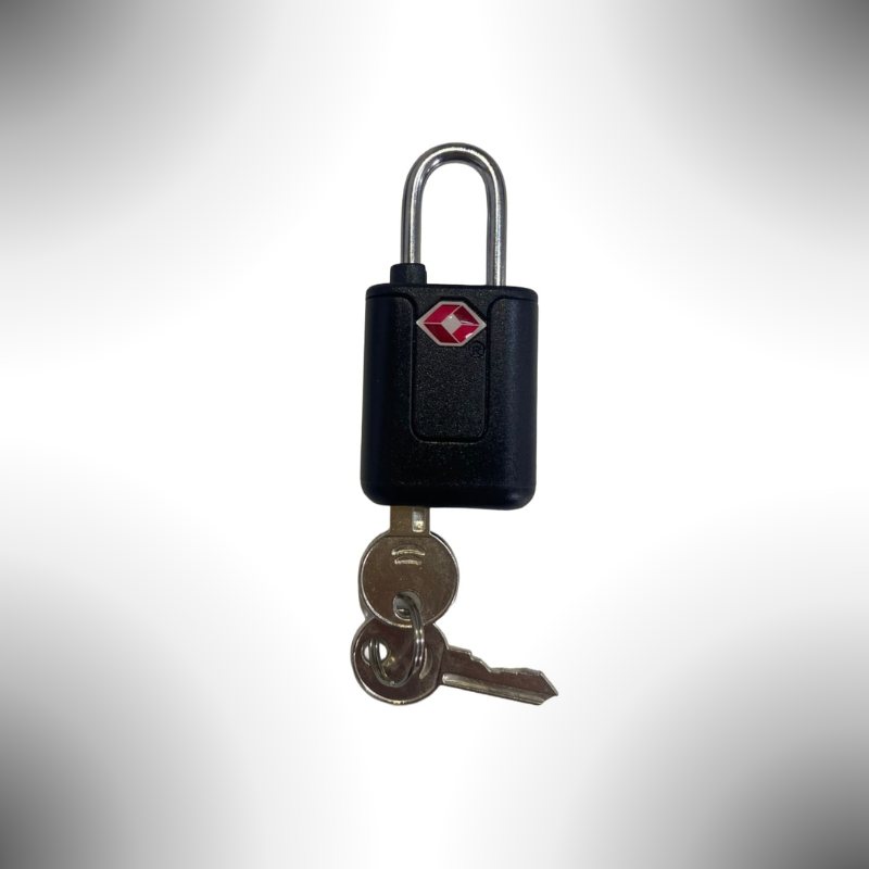 Cadeado TSA com Chave 39x22x10.8mm - Preto
