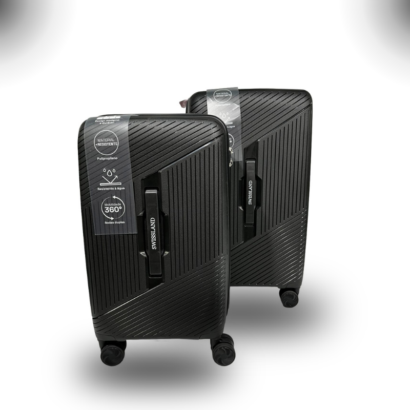 Mala de viagem De bordo 10Kg Preto Swissland