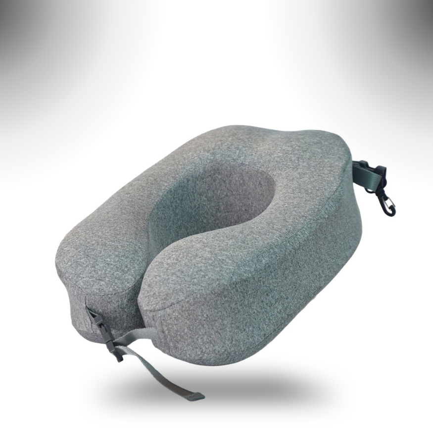 TRAVESSEIRO DE PESCOÇO MEMORY FOAM 008 - CINZA