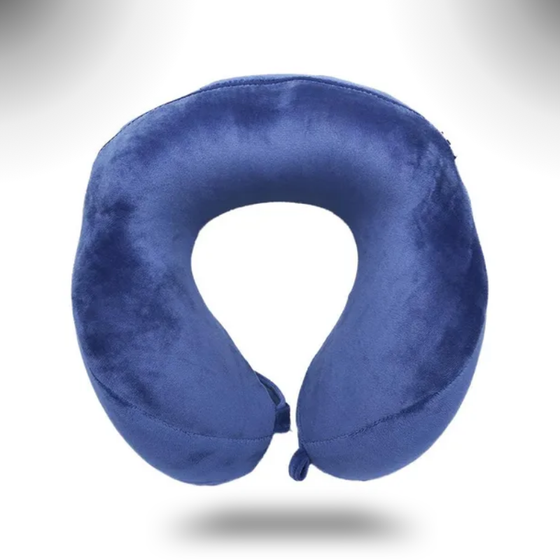 Travesseiro Ergonômico Com Capuz Azul