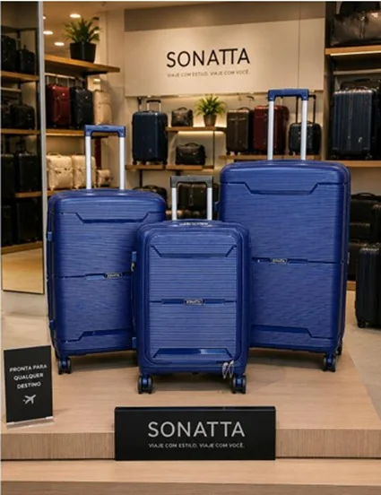 Mala de viagem De bordo 10Kg Preto Sonatta ml7932