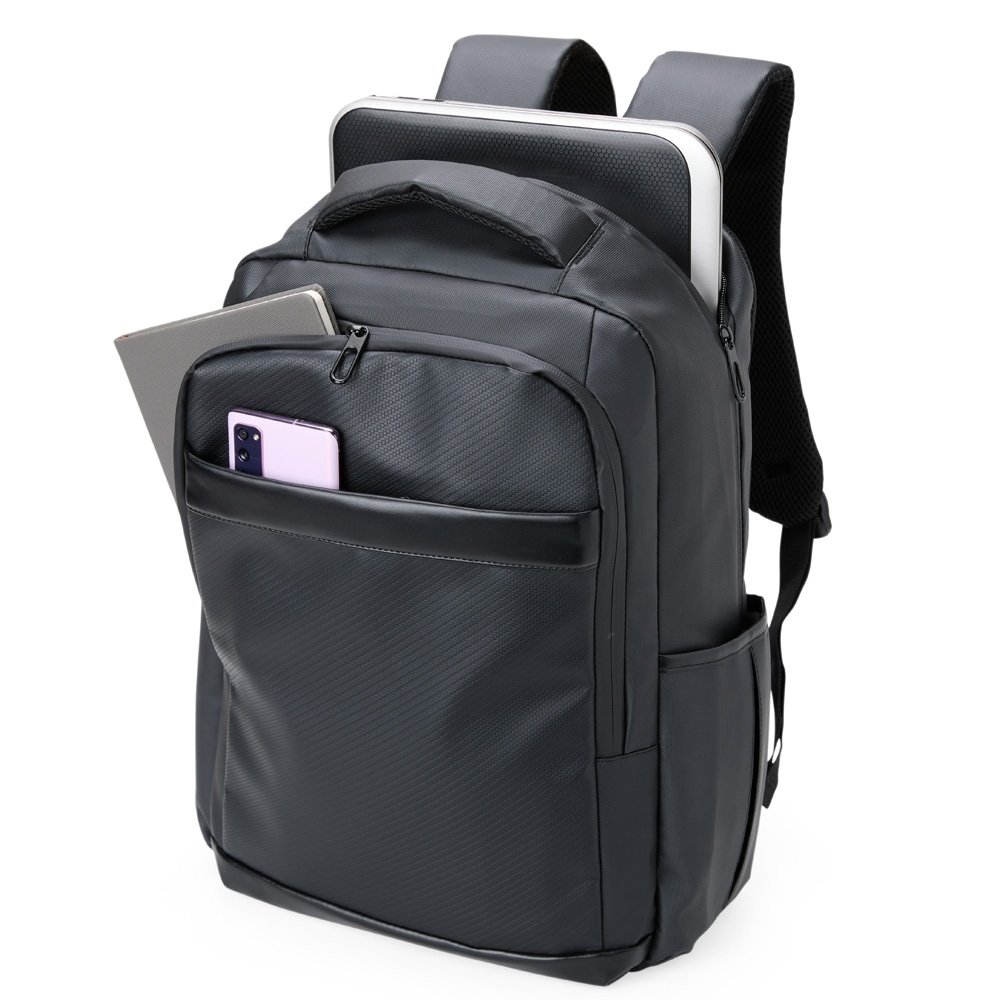 Mochila Couro Sintético USB 26 Litros. - Imagem 3