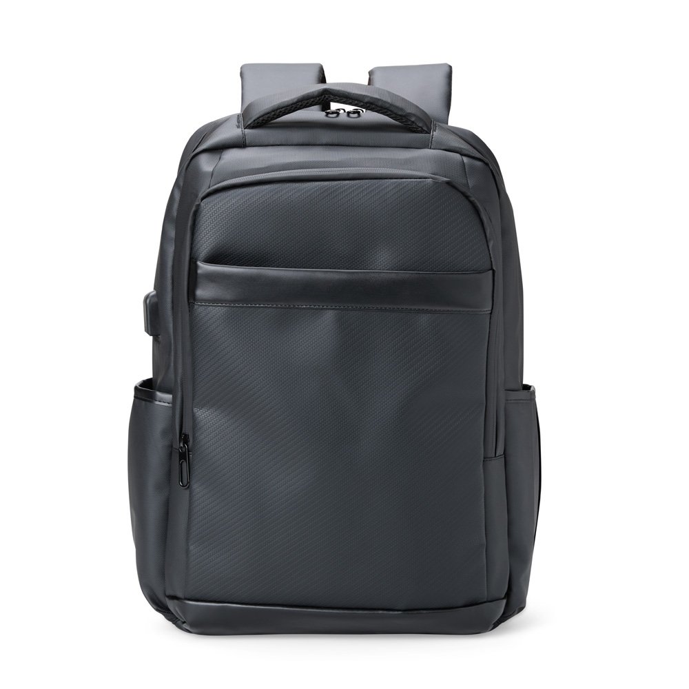 Mochila Couro Sintético USB 26 Litros. - Imagem 2